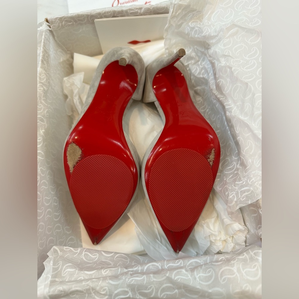 Veau Velour Iriza 100 Pumps 36 Goose Christian Louboutin - Picture 7 of 7